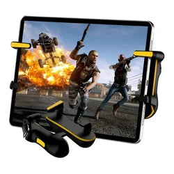 2025 Top Deals Adjustable Speed for PUBG Trigger Gaming Controller with Four-Finger Touchscreen Button Joystick for Gamers
