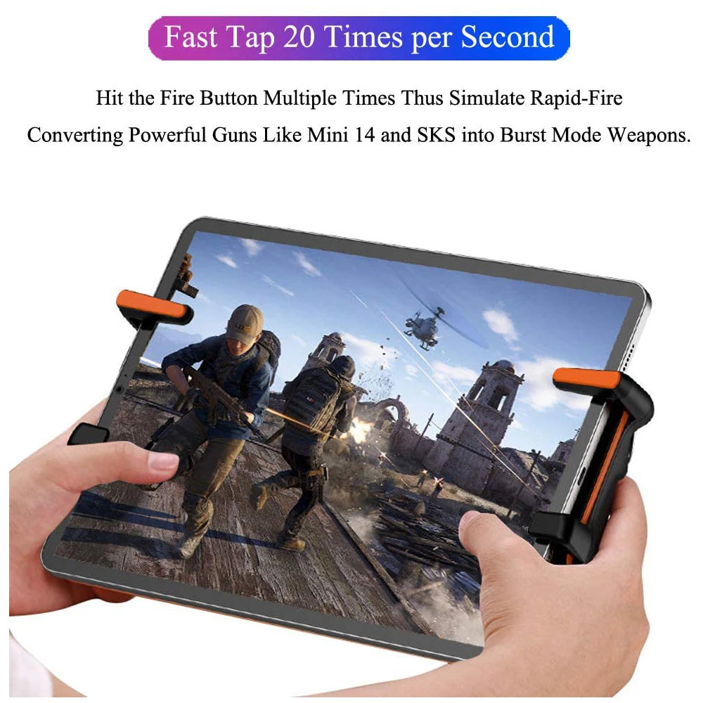 2025 Top Deals Adjustable Speed for PUBG Trigger Gaming Controller with Four-Finger Touchscreen Button Joystick for Gamers