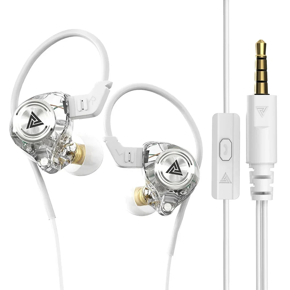 QKZ AK3 FiLe Wired Earphone Microphone HiFi Music Monitor Bass Headphones Noise Cancelling Headset for Sport  Gaming Accessories