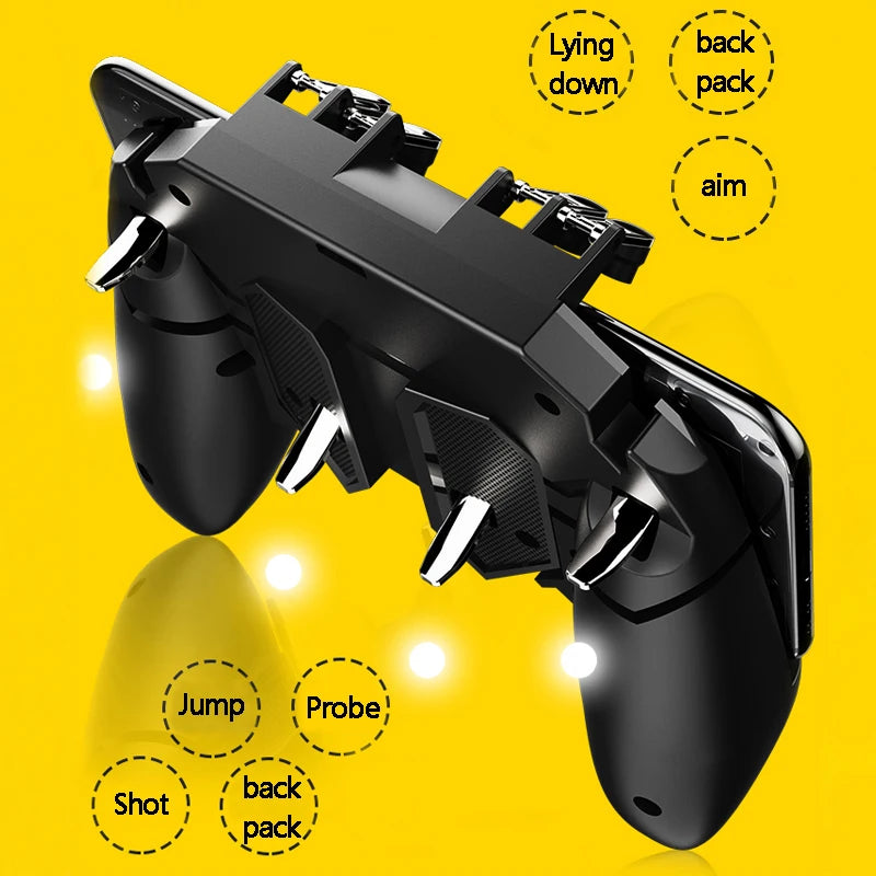 AK66 Mobile PUBG Controller Six 6 Finger Operating Gamepad Mobile Phone Shooter Trigger Button Joystick